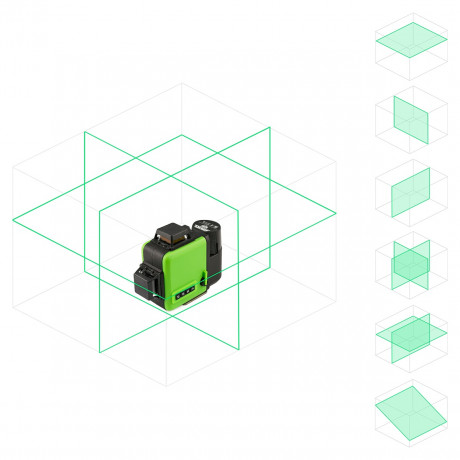Лазерный уровень AMO LN 3D-360 Green с зеленым лучом