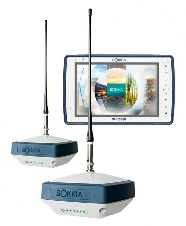 Комплект из двух приемников Sokkia GRX3 с модемами UHF/GSM и контроллера SHC6000 С GSM модемом