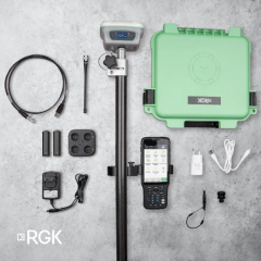 Комплект GNSS-приёмник RGK SR1 с контроллером RGK SC100 и вехой RGK GLS 25