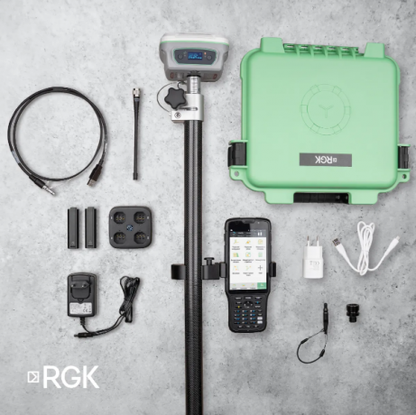 Комплект GNSS-приёмник RGK SR1 с контроллером RGK SC100 и вехой RGK GLS 24